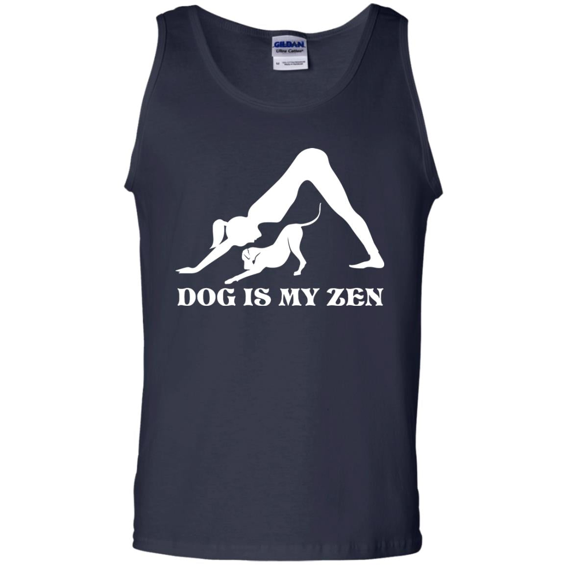 Yoga Dog T-shirt Dog Is My Zen Navy