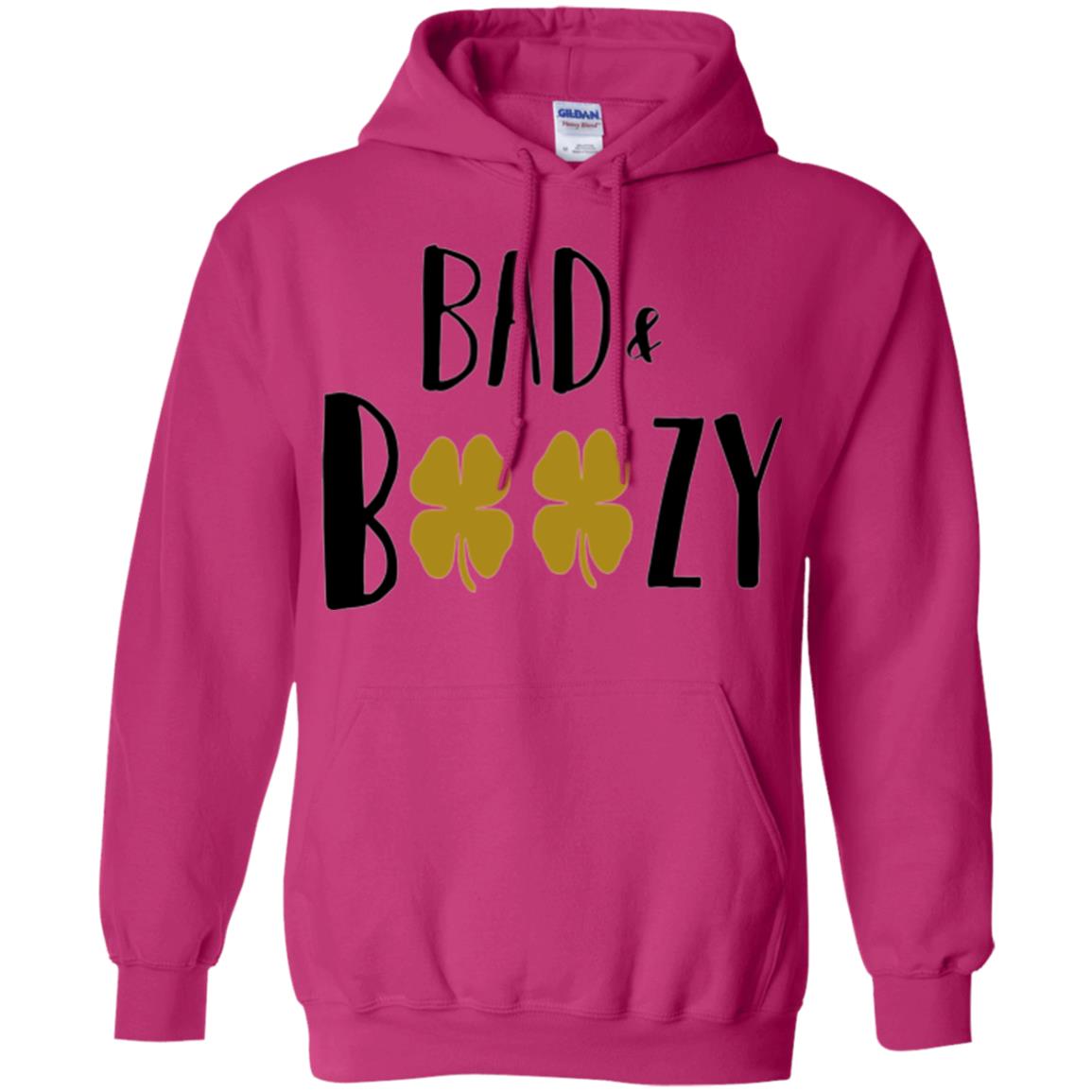 Bad And Boozy Funny Saint Patrick Day Drinking T-shirt Heliconia