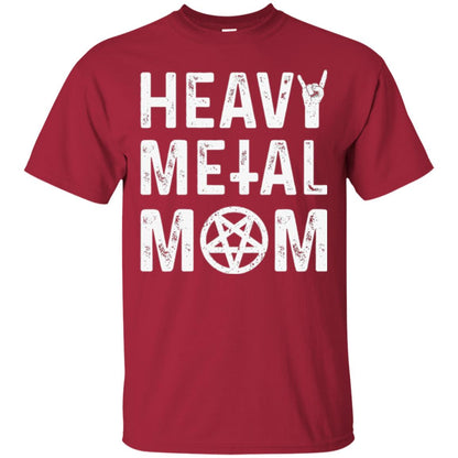 Heavy Metal Mom Vintage Band Music Concert Mother T-shirt Cardinal