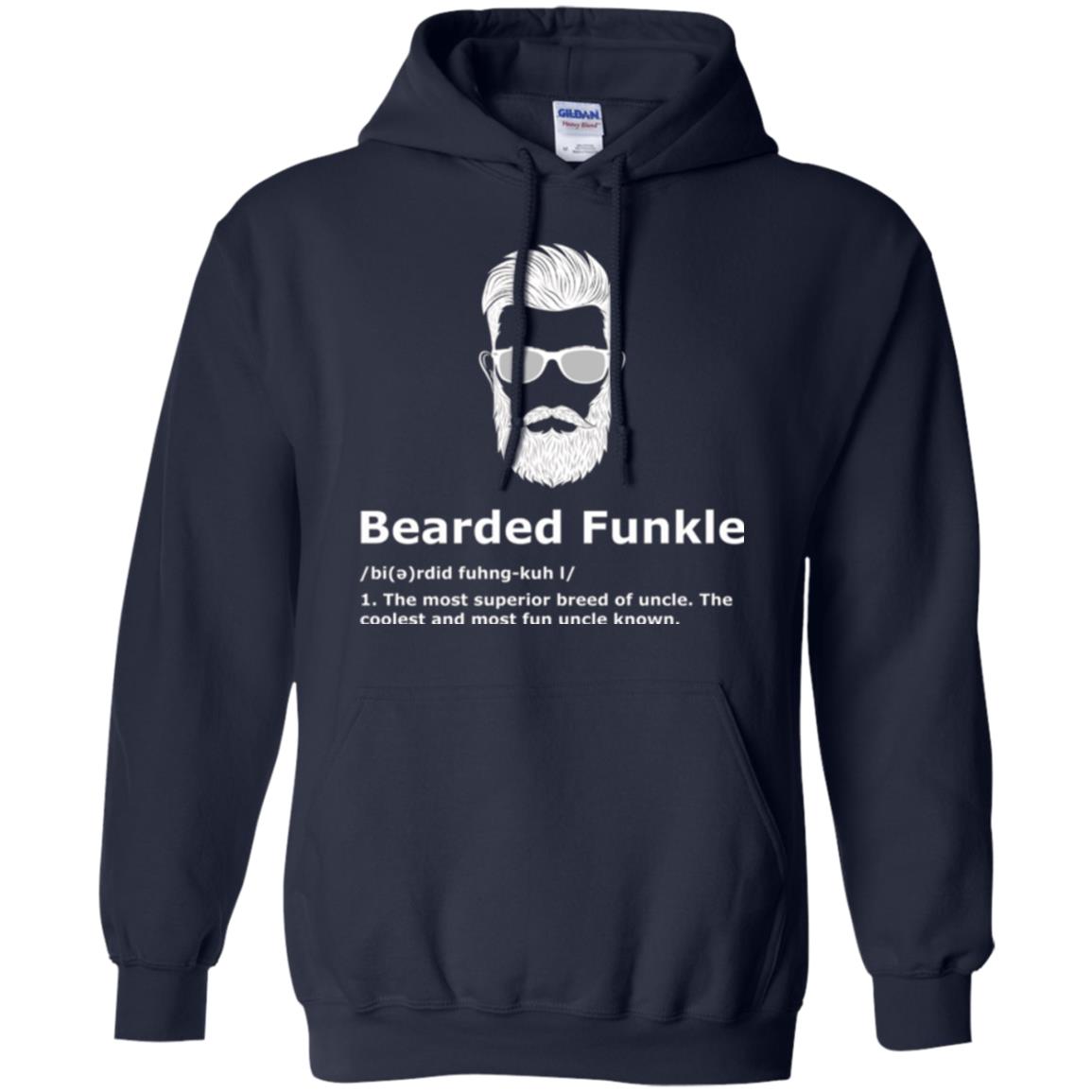 Funny Uncle T-shirt Bearded Funkle Navy