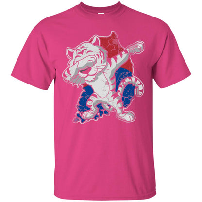 Dabbing White Tiger South Korea Flag T-shirt Heliconia