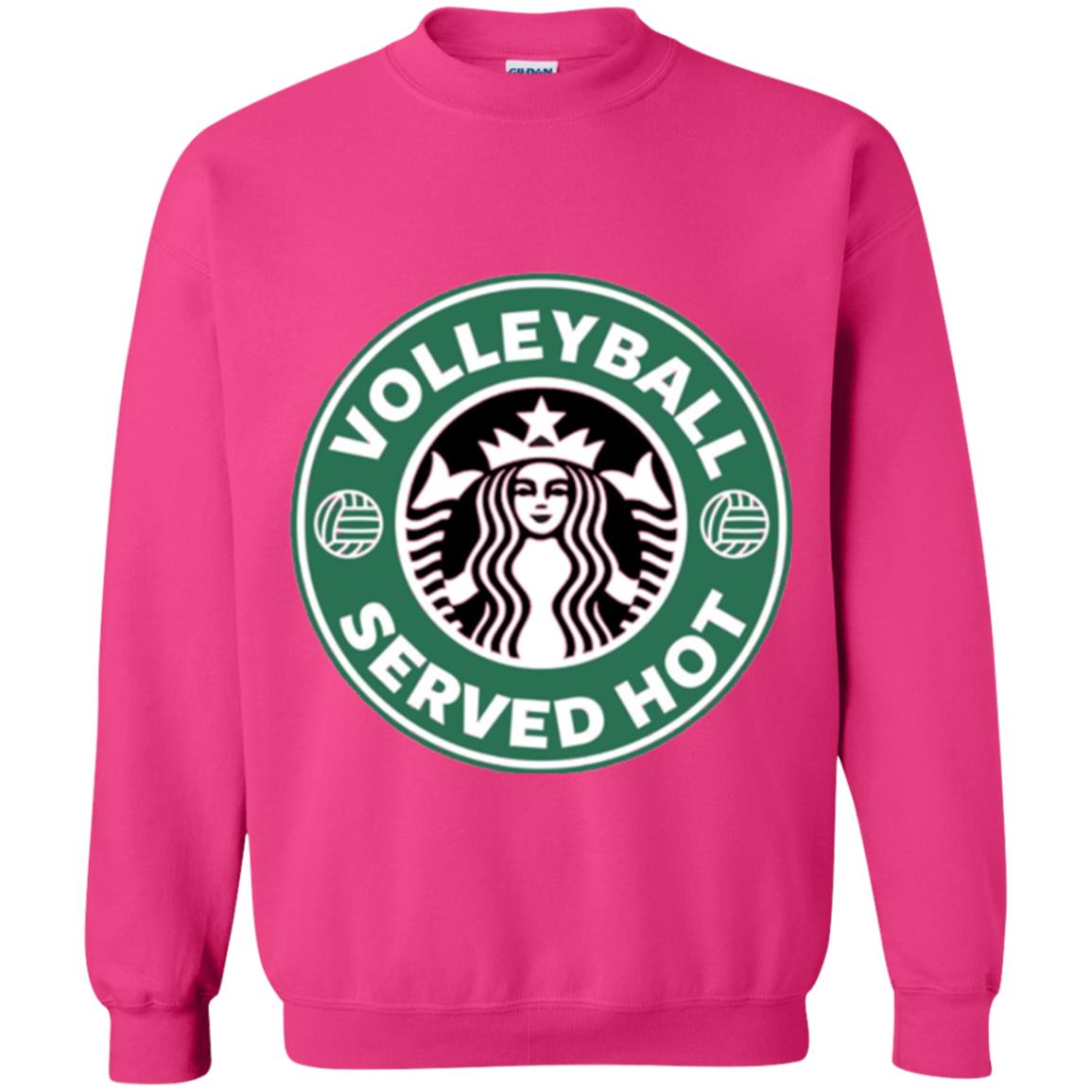 Volleyball Lovers T-shirt Served Hot Heliconia
