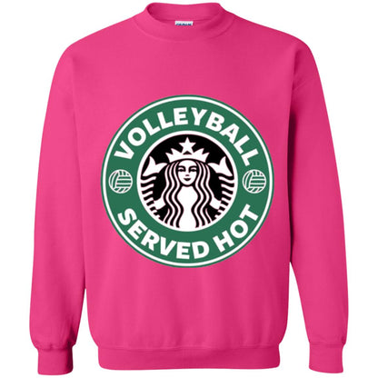 Volleyball Lovers T-shirt Served Hot Heliconia