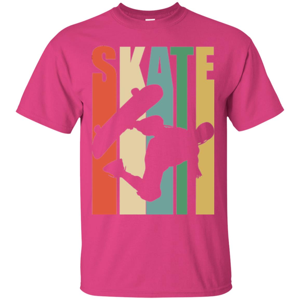 Skateboarder T-shirt Retro Vintage Heliconia