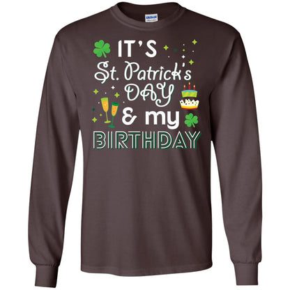 Funny My Birthday St Patricks Day Drinking T-shirt Dark Chocolate