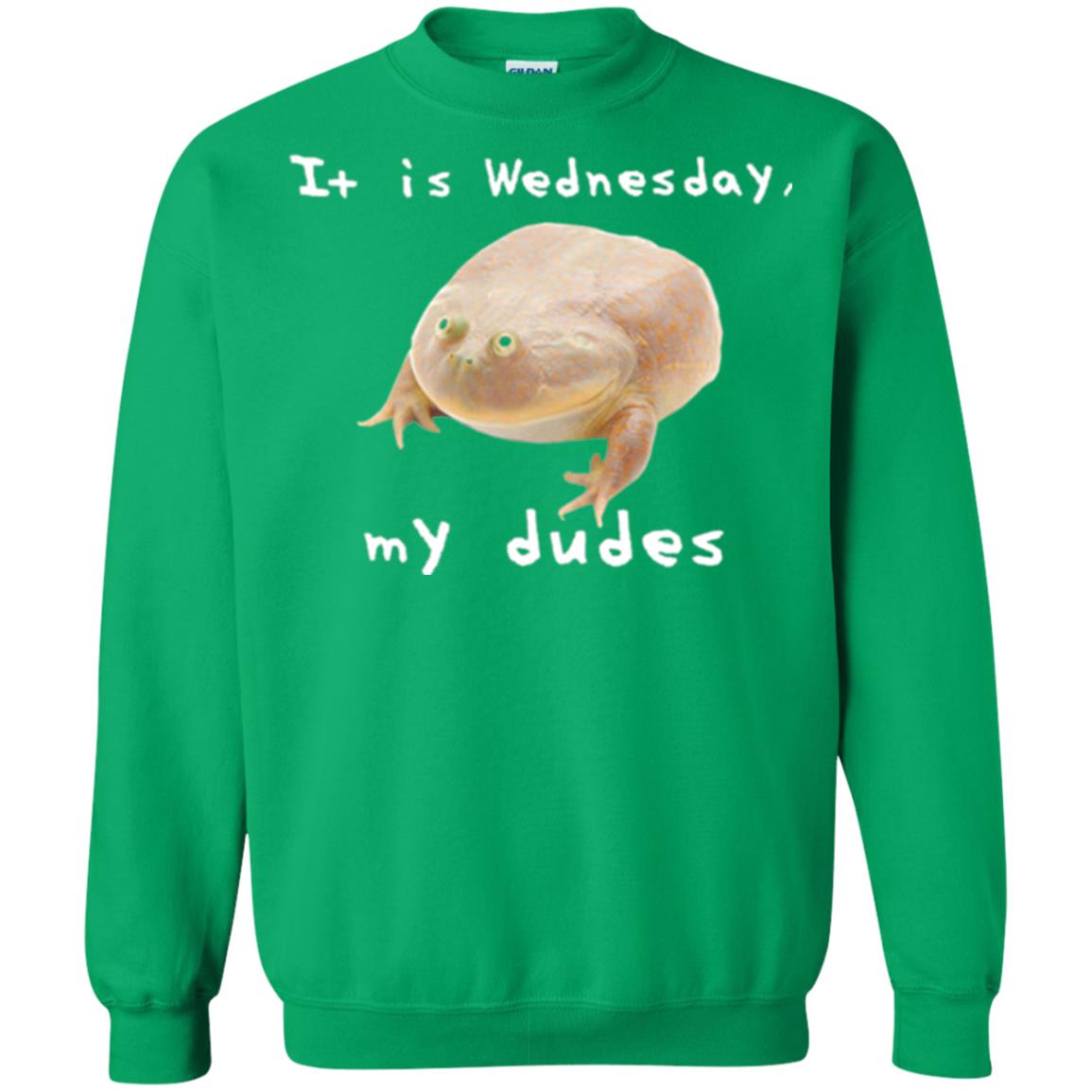 Funny Frog T-shirt It Is Wednesday My Dudes Irish Green