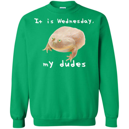 Funny Frog T-shirt It Is Wednesday My Dudes Irish Green