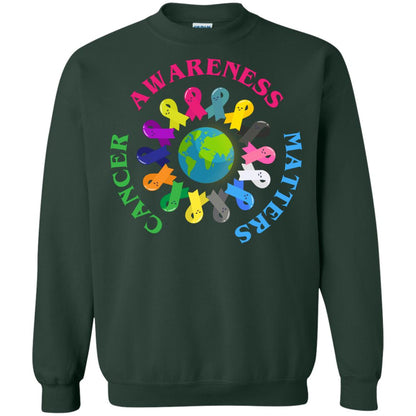 All Cancer Ribbons For All Cancer Awareness T-shirt Forest Green