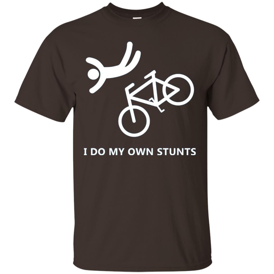 I Do My Own Stunts Bike Lover T-shirt Dark Chocolate