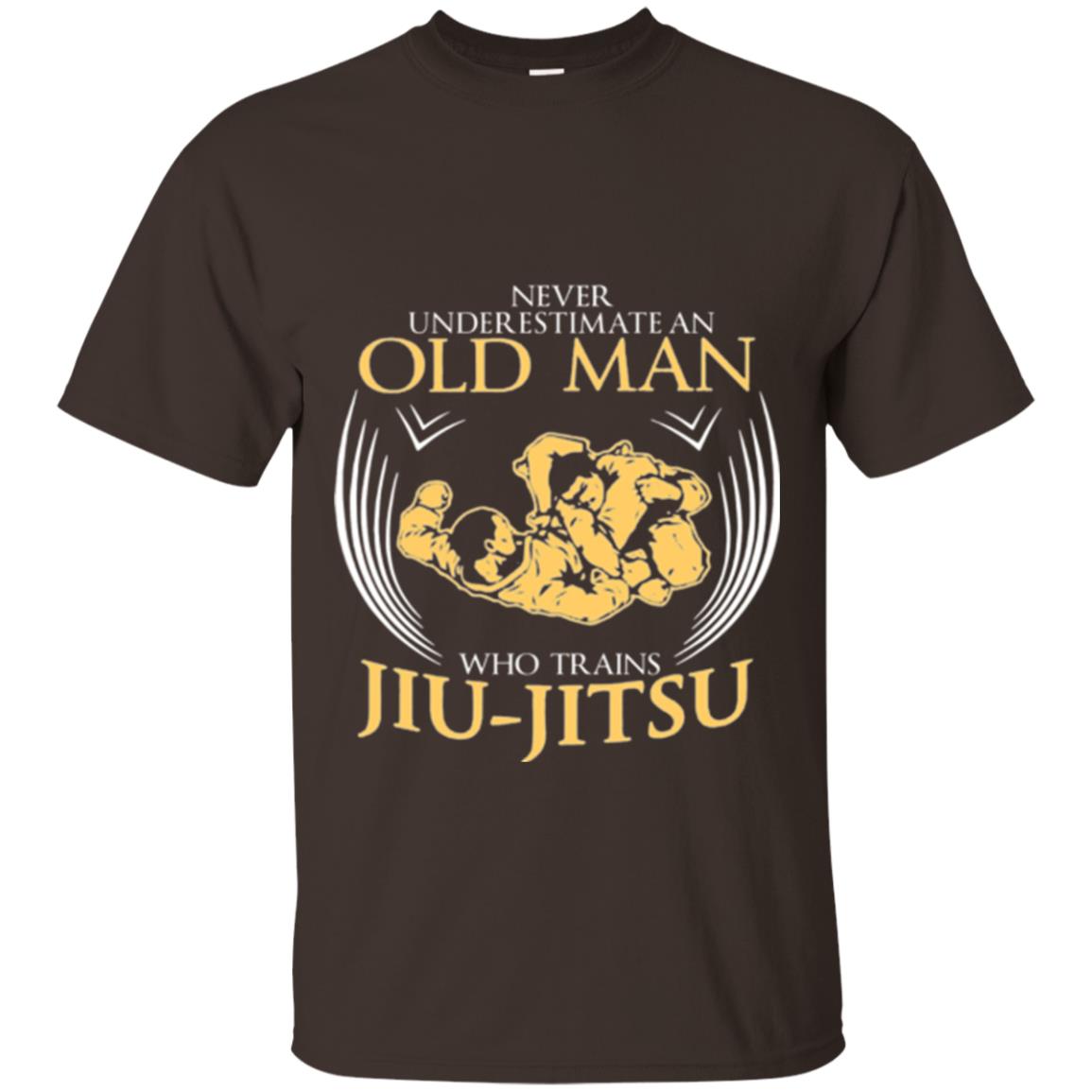 Old Man Who Trains Jiu Jitsu Jiu Jitsu T-shirt Dark Chocolate