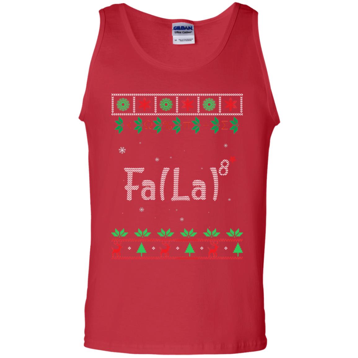 Fa La La La Mathematics X-mas Gift Shirt Red