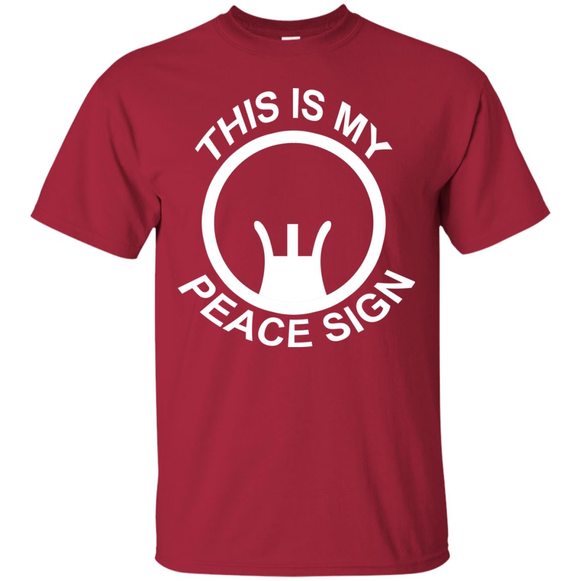 This Is My Peace Sign Shirt Cardinal