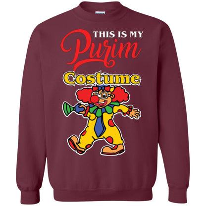 Purim Day T-shirt This Is My Purim Costume Maroon