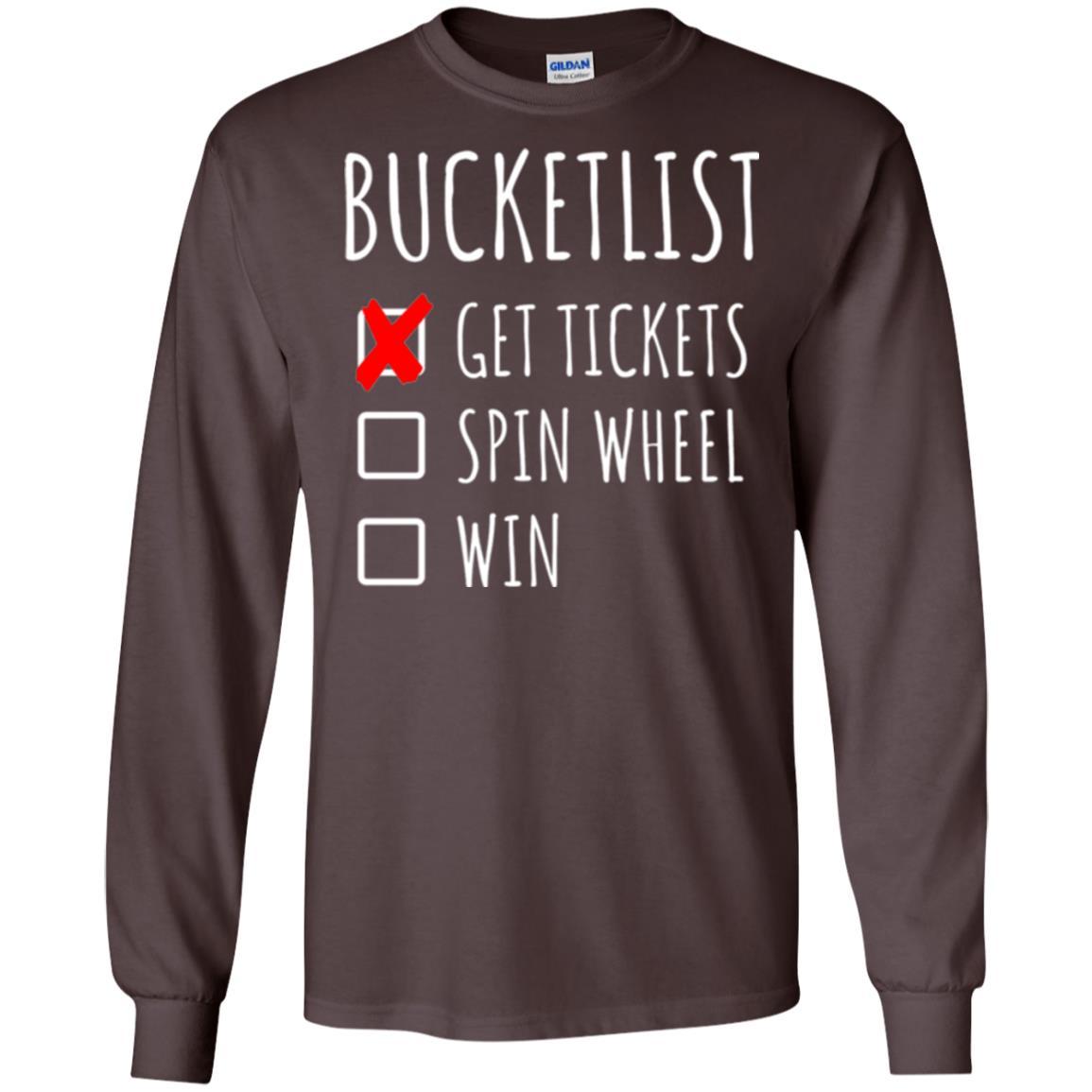 Game Show T-shirt Bucket List Spin Wheel Win Dark Chocolate