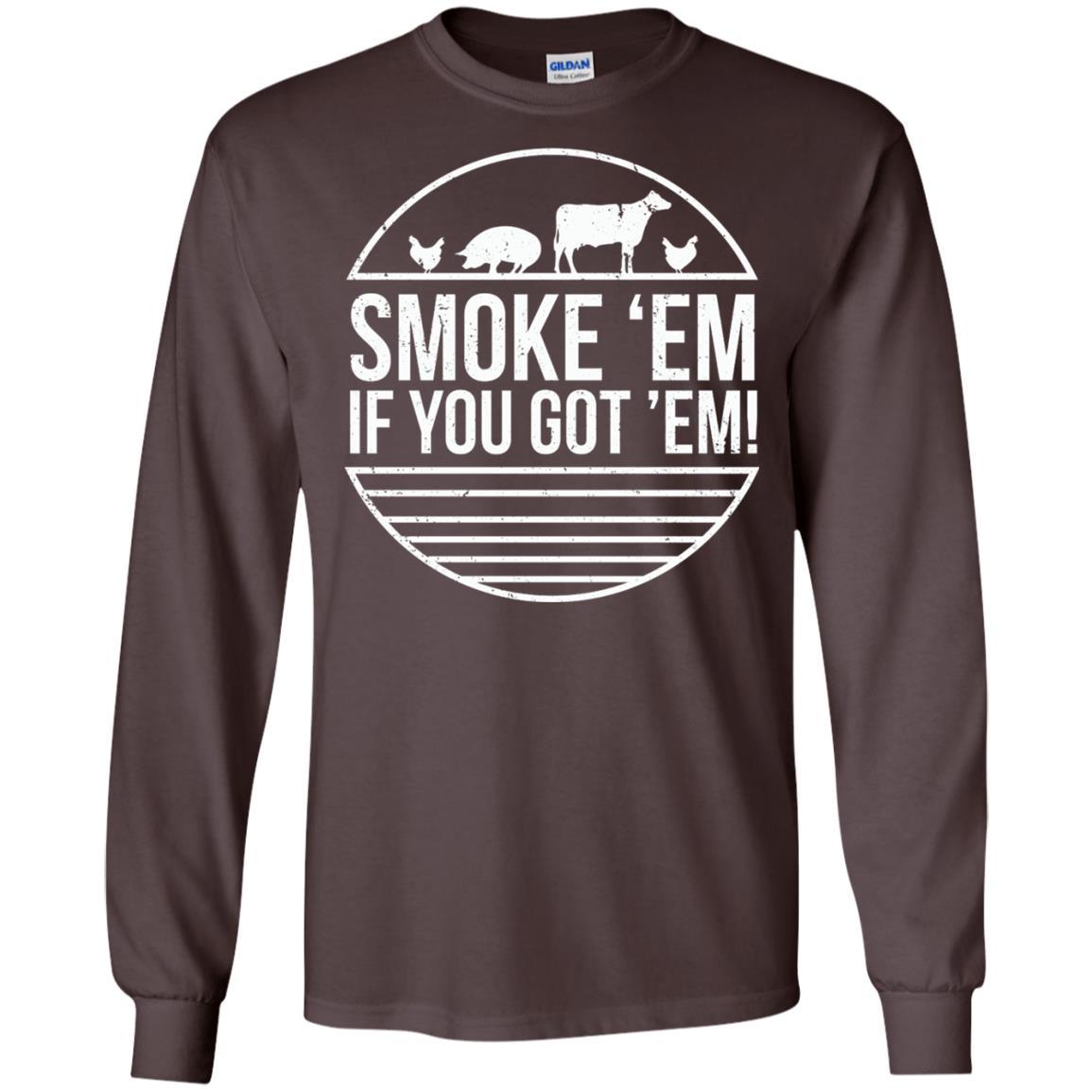 Bbq T-shirt Smoke 'em If You Got 'em Dark Chocolate