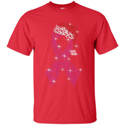 Pink Ribbon With Santa Hat Breast Cancer Awareness X-mas Gift Shirt Red