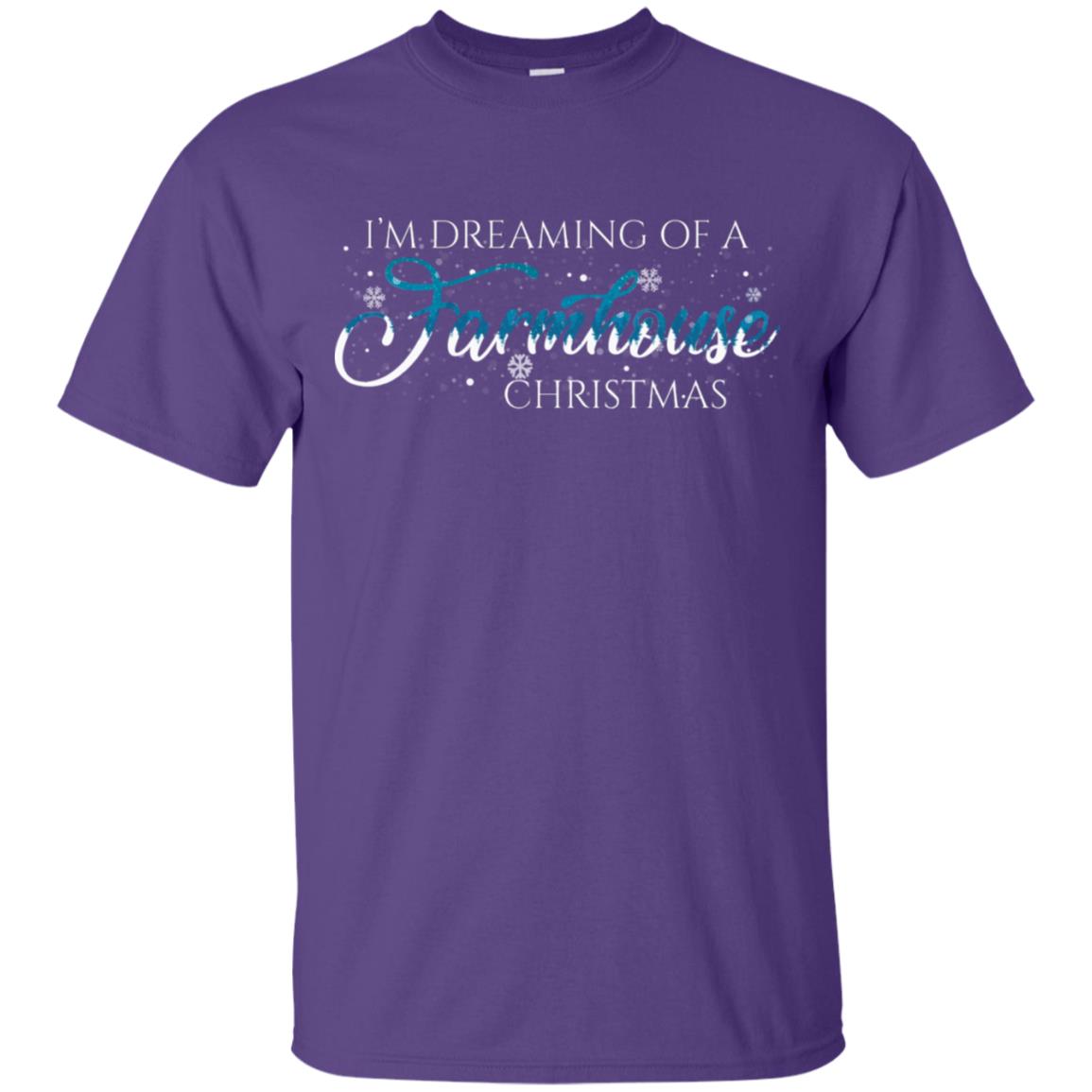 I'm Dreaming Of A Farmhouse Christmas X-mas Gift Shirt Purple
