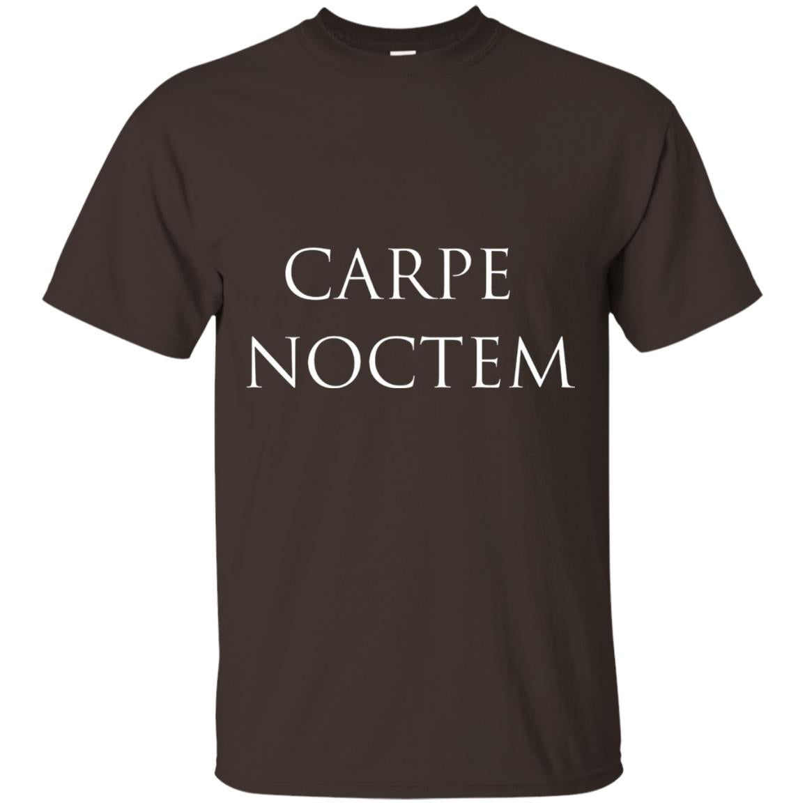 Latin Phrase Carpe Noctem Shirt Dark Chocolate