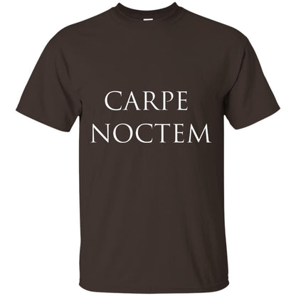 Latin Phrase Carpe Noctem Shirt Dark Chocolate