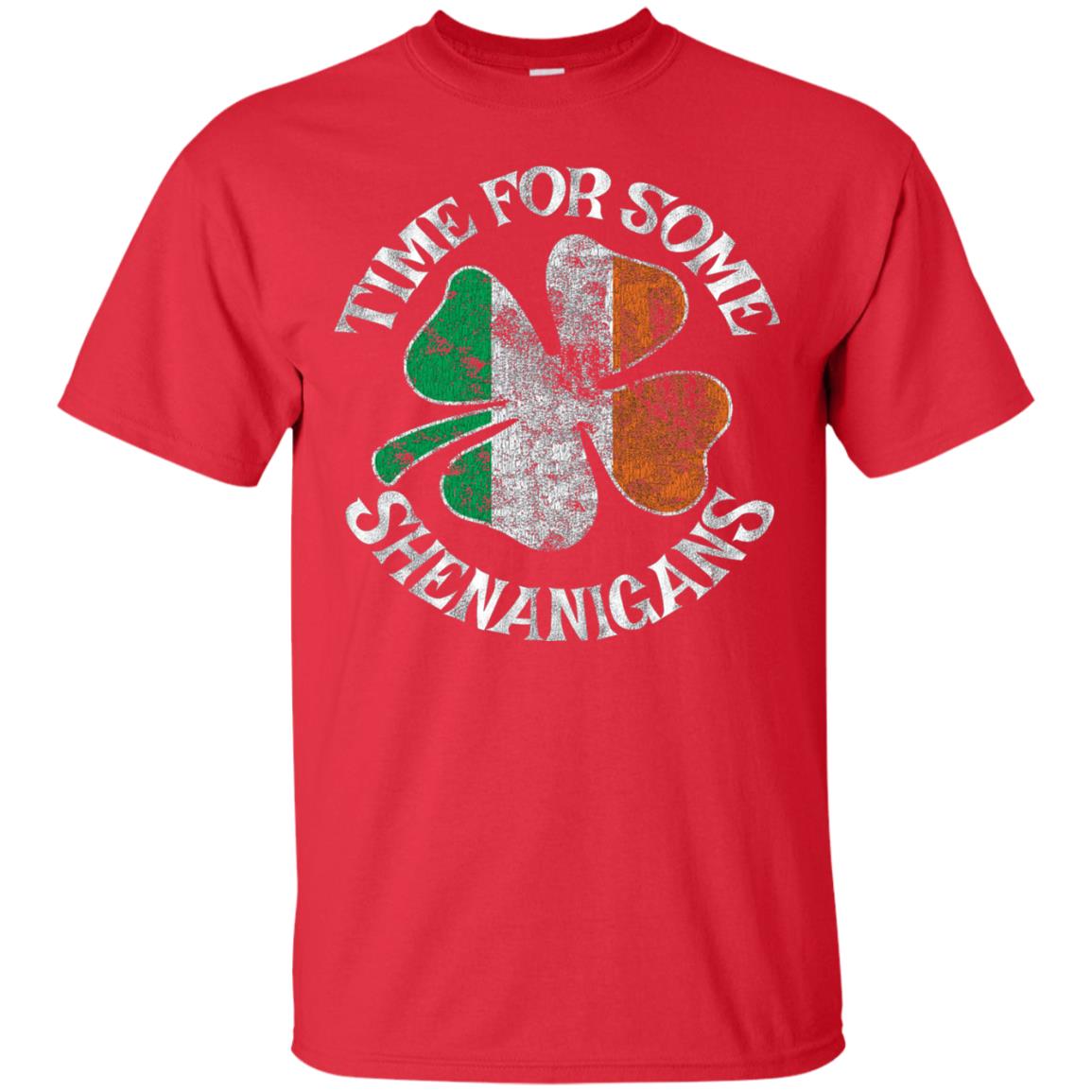 Time For Some Shenanigans St. Patrick_s Day T-shirt Red