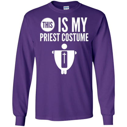Halloween T-shirt This Is My Priest Purple