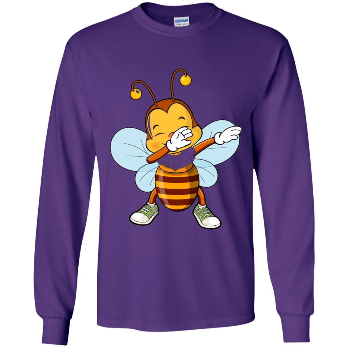 Dabbing Bee Dab Dancing Beekeeping Bee Lover T-shirt Purple