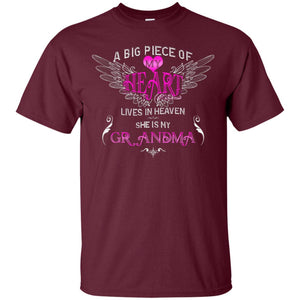A Big Piece Of My Heart Lives In Heaven She Is My Grandma Grandchildren Gift ShirtG200 Gildan Ultra Cotton T-Shirt
