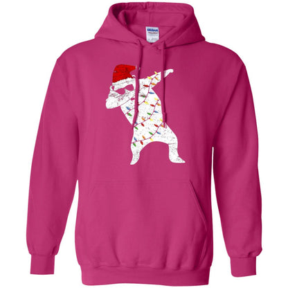 Christmas T-shirt Santa Bear Dabbing Lights Sunglasses Heliconia