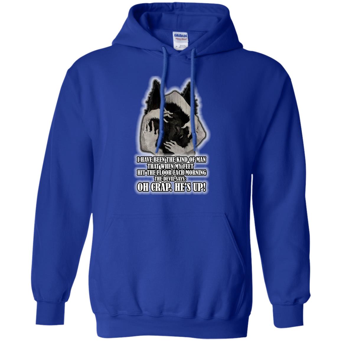 The Devil Say Oh Crap He Is Up Wolf Shirt Royal