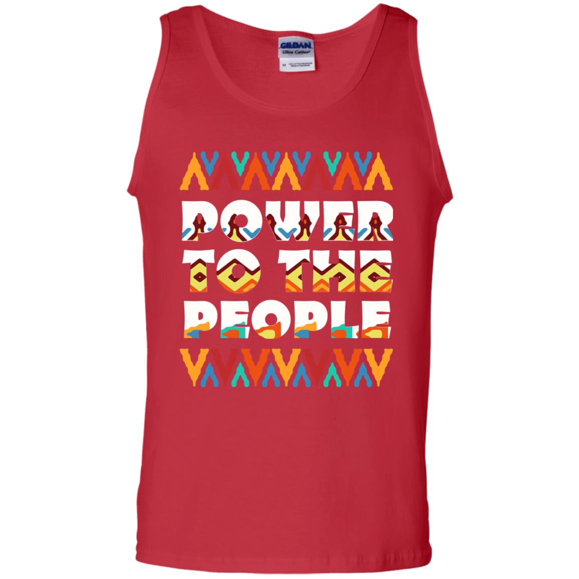 African American T-shirt Power To The People Red