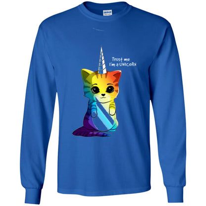 Cat Lovers T-shirt Caticorn Rainbow Trust Me I_m A Unicorn Royal
