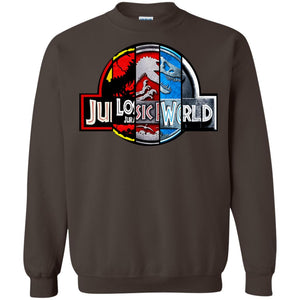 Jurassic World Movie Fan ShirtG180 Gildan Crewneck Pullover Sweatshirt 8 oz.