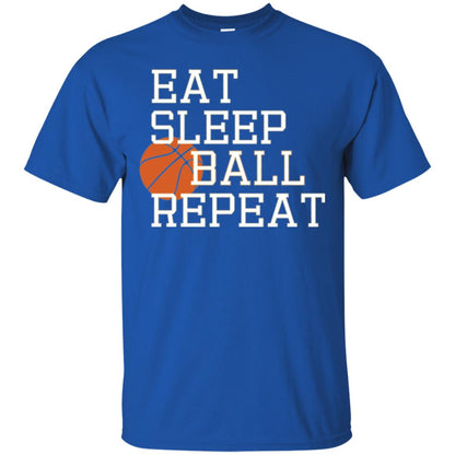 Basketball T-shirt Eat Sleep Basketball Repeat Royal