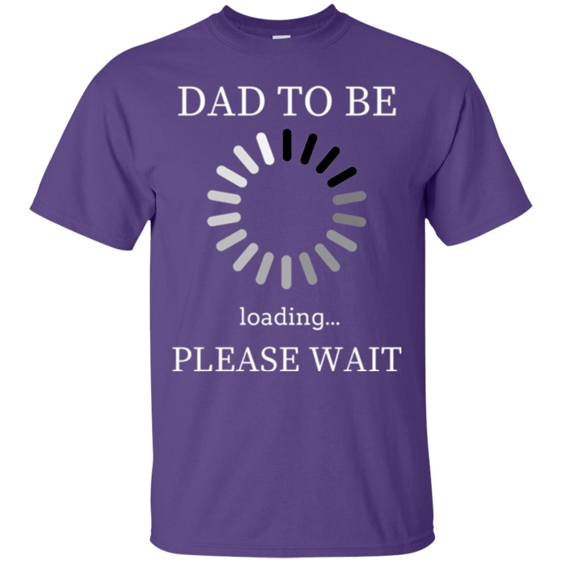 Funny Future Father T-shirt Dad Tobe Loading Please Wait Purple