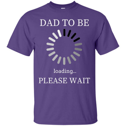 Funny Future Father T-shirt Dad Tobe Loading Please Wait Purple