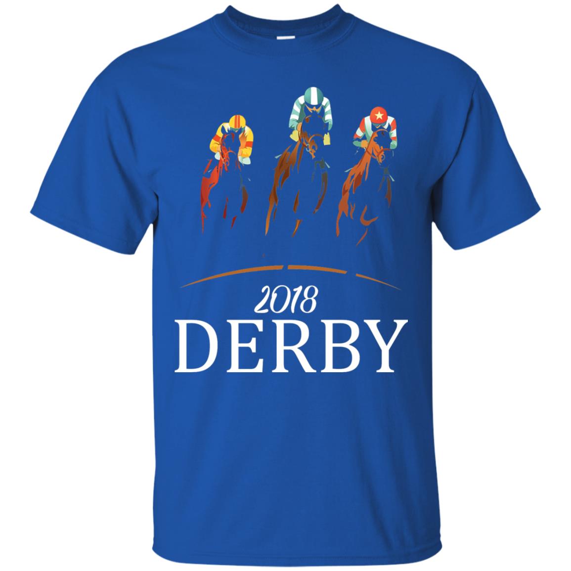Derby 2018 Jockey Horse Racing T-shirt Royal