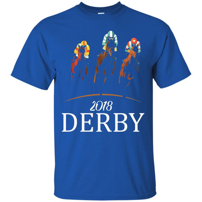 Derby 2018 Jockey Horse Racing T-shirt Royal