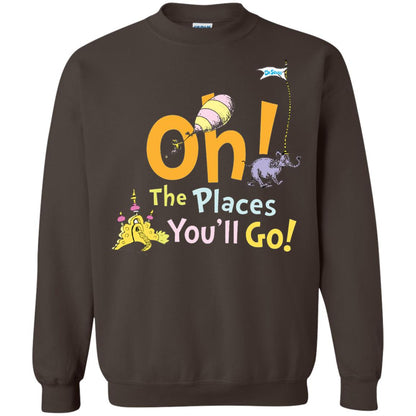 Read Across America Day T-shirt Dr. Seuss Oh The Places You_ll Go Dark Chocolate
