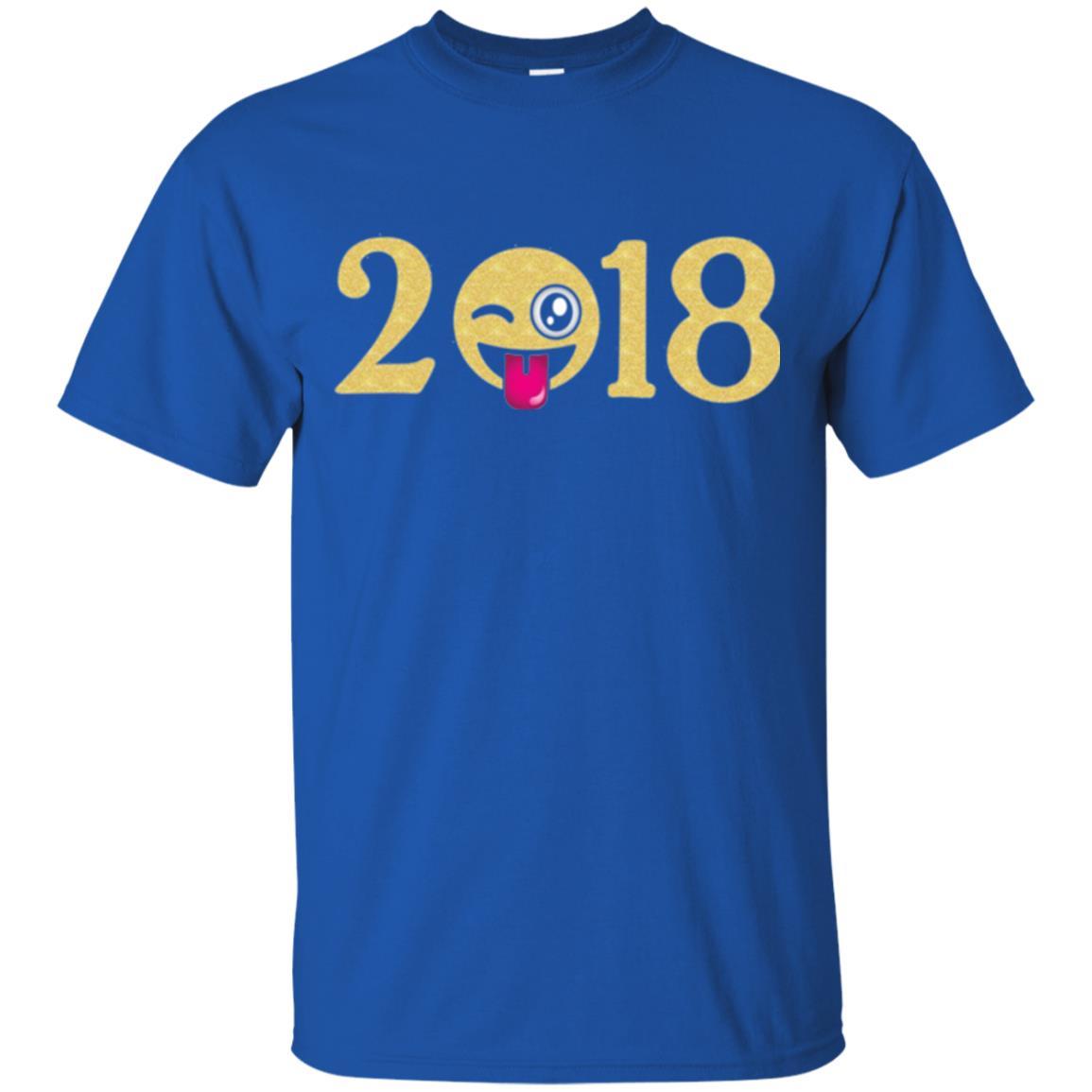 Happy New Year T-shirt Face New Year 2018 Party Royal