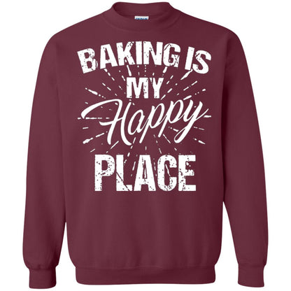 Baking Is My Happy Place Baker Shirt Maroon