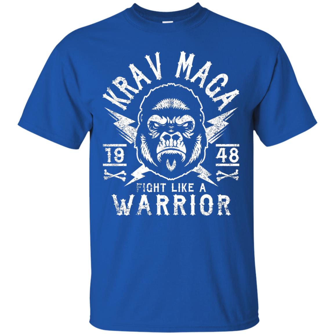 Krav Maga T-shirt Fight Like A Warrior Royal