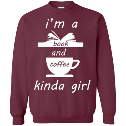 Book Lover T-shirt I'm A Book And Coffee Kinda Girl T-shirt Maroon