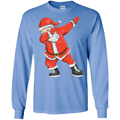 Funny Christmas T-shirt Dabbing Santa Claus Carolina Blue