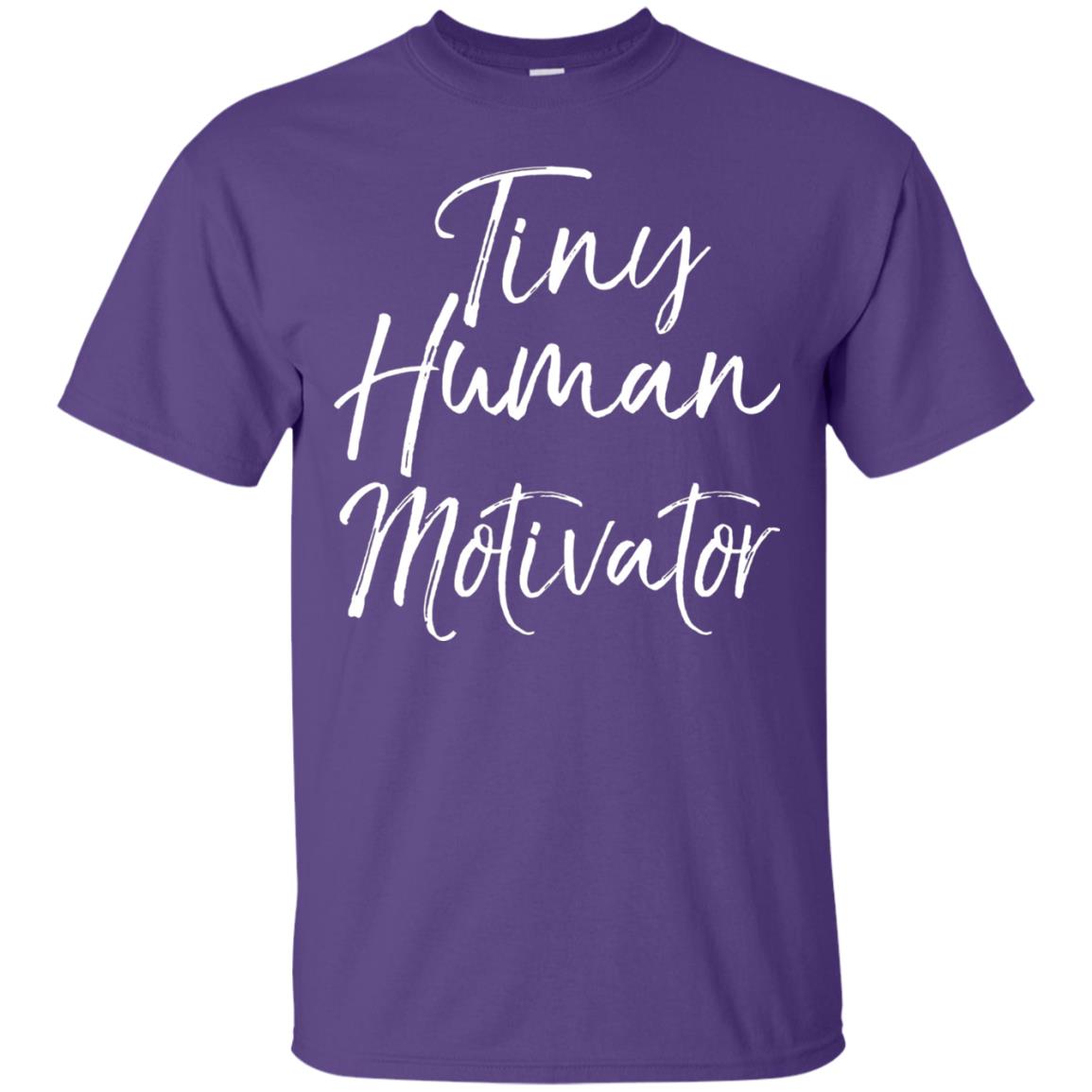 Tiny Human Motivator Elementary Teacher Shirt Purple