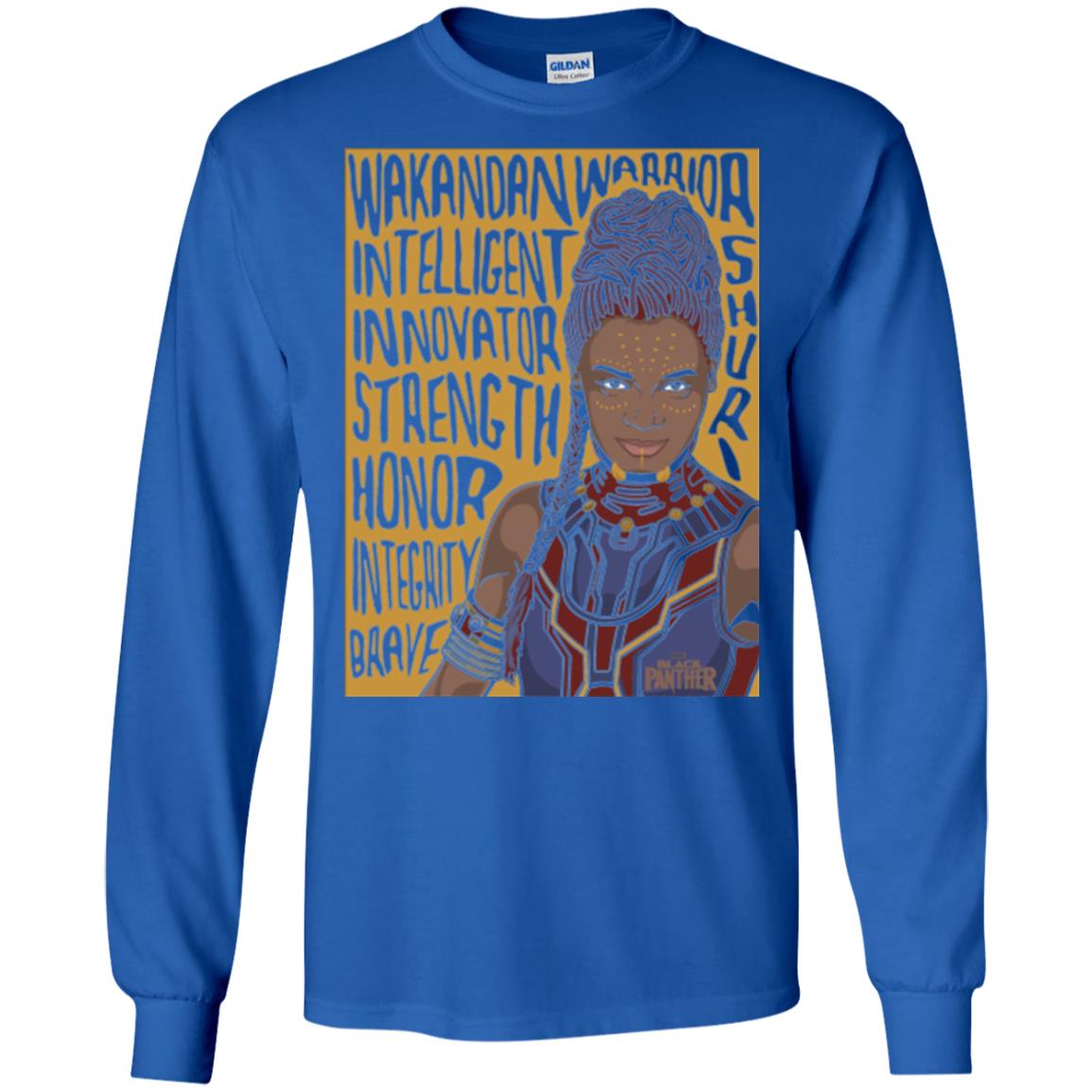 Black Panther Movie Shuri Word Art T-shirt Royal