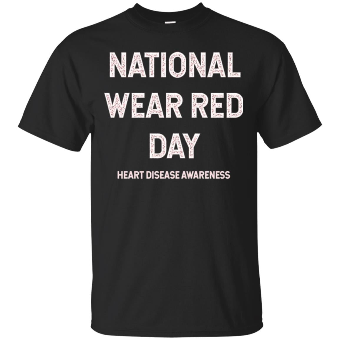 Heart Disease Awareness T-shirt National Wear Red Day Black