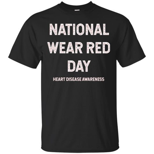 Heart Disease Awareness T-shirt National Wear Red Day Black
