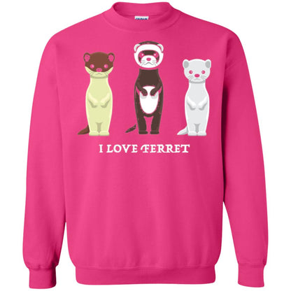 Ferret T-shirt I Love Ferret Heliconia