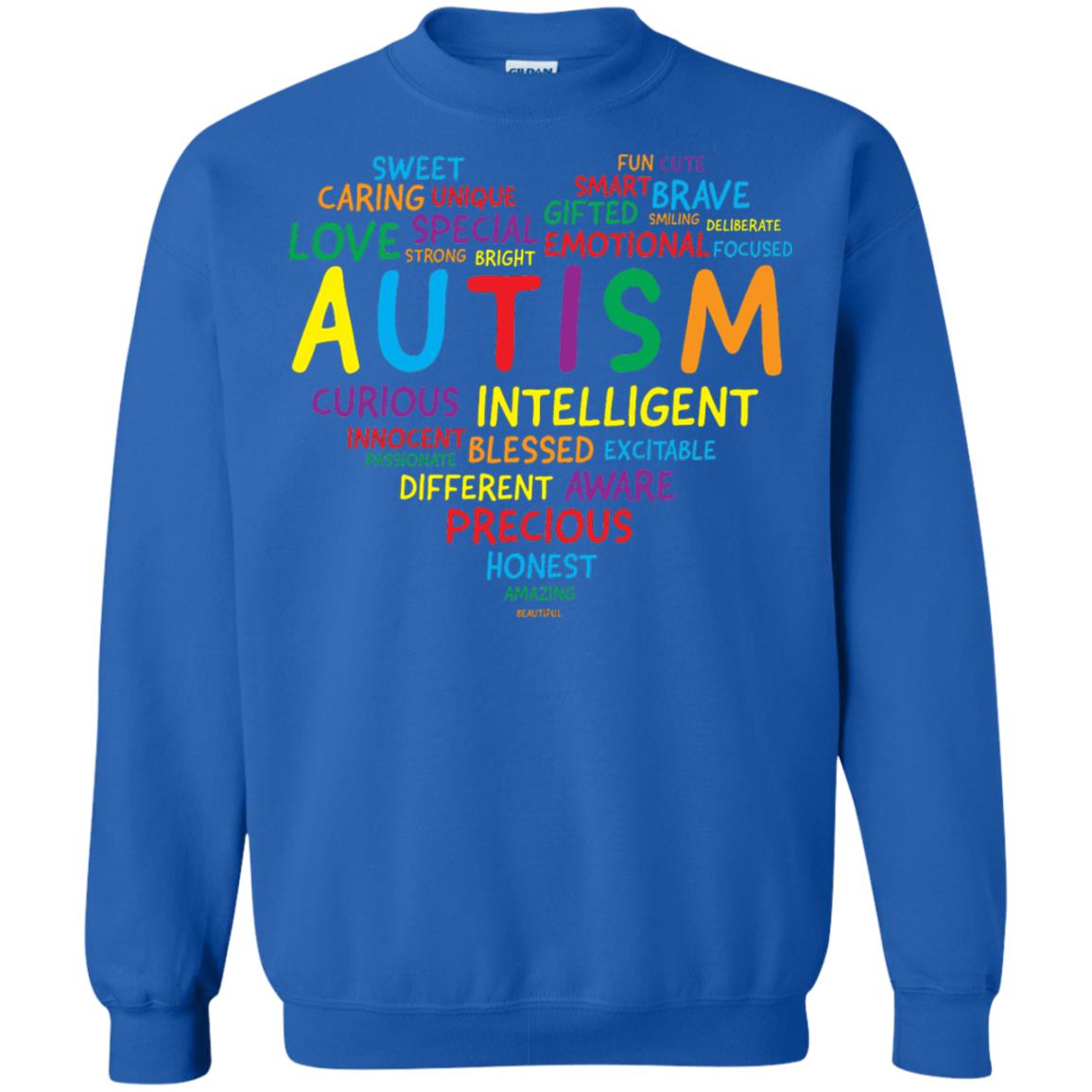 Autism Heart Autism Awareness T-shirt Royal