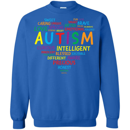 Autism Heart Autism Awareness T-shirt Royal